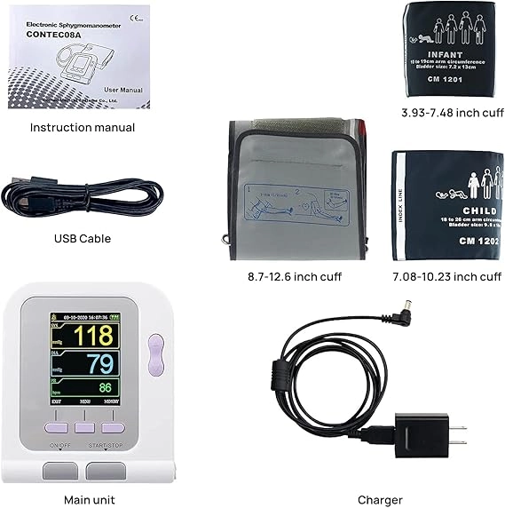فشارسنج دیجیتال با پالس اکسیمتر CONTEC مدل 08A