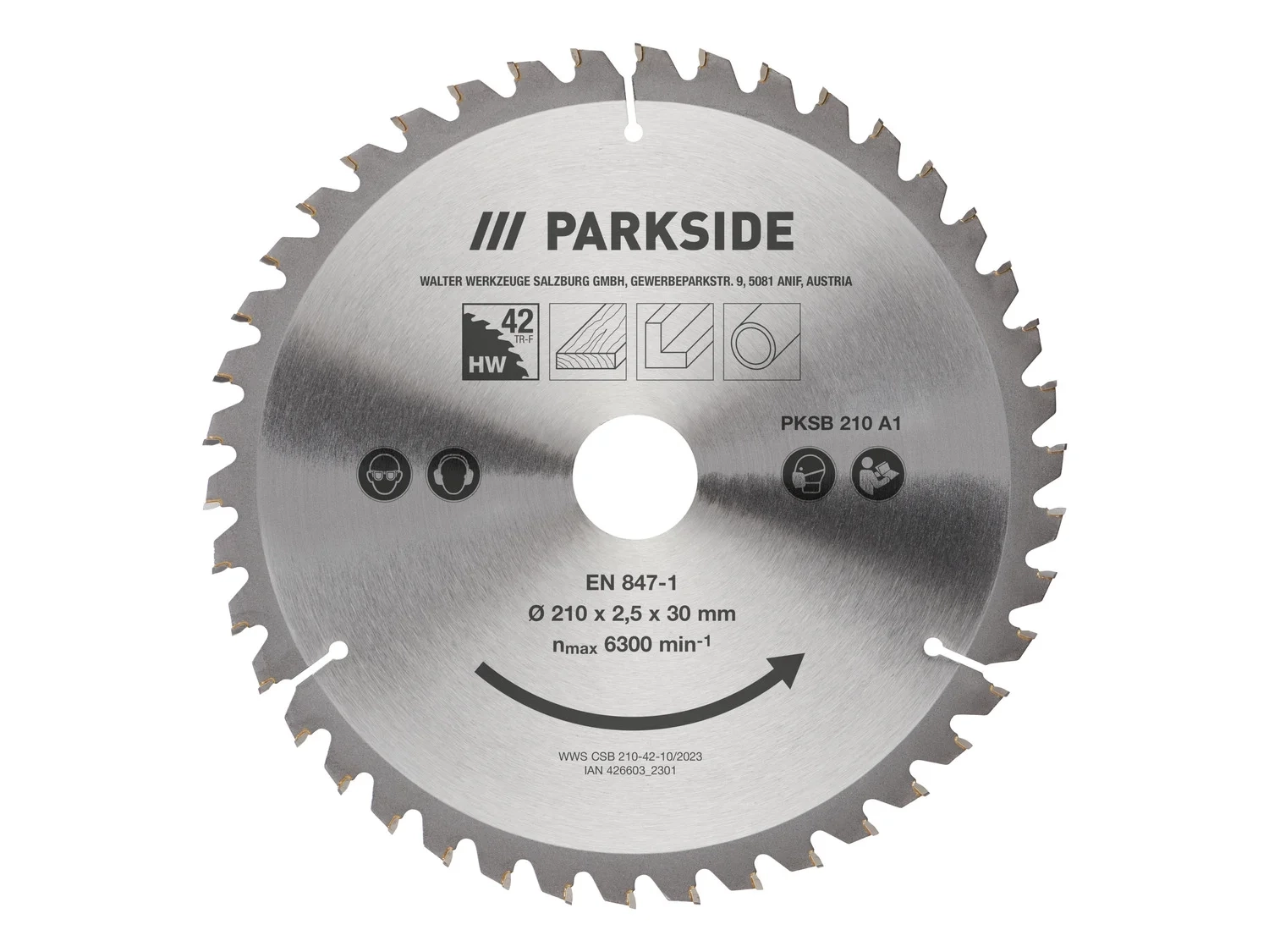 تیغه اره گرد PARKSIDE® PKSB 21048 A1، Ø 21 سانتی متر  (48دندانه)