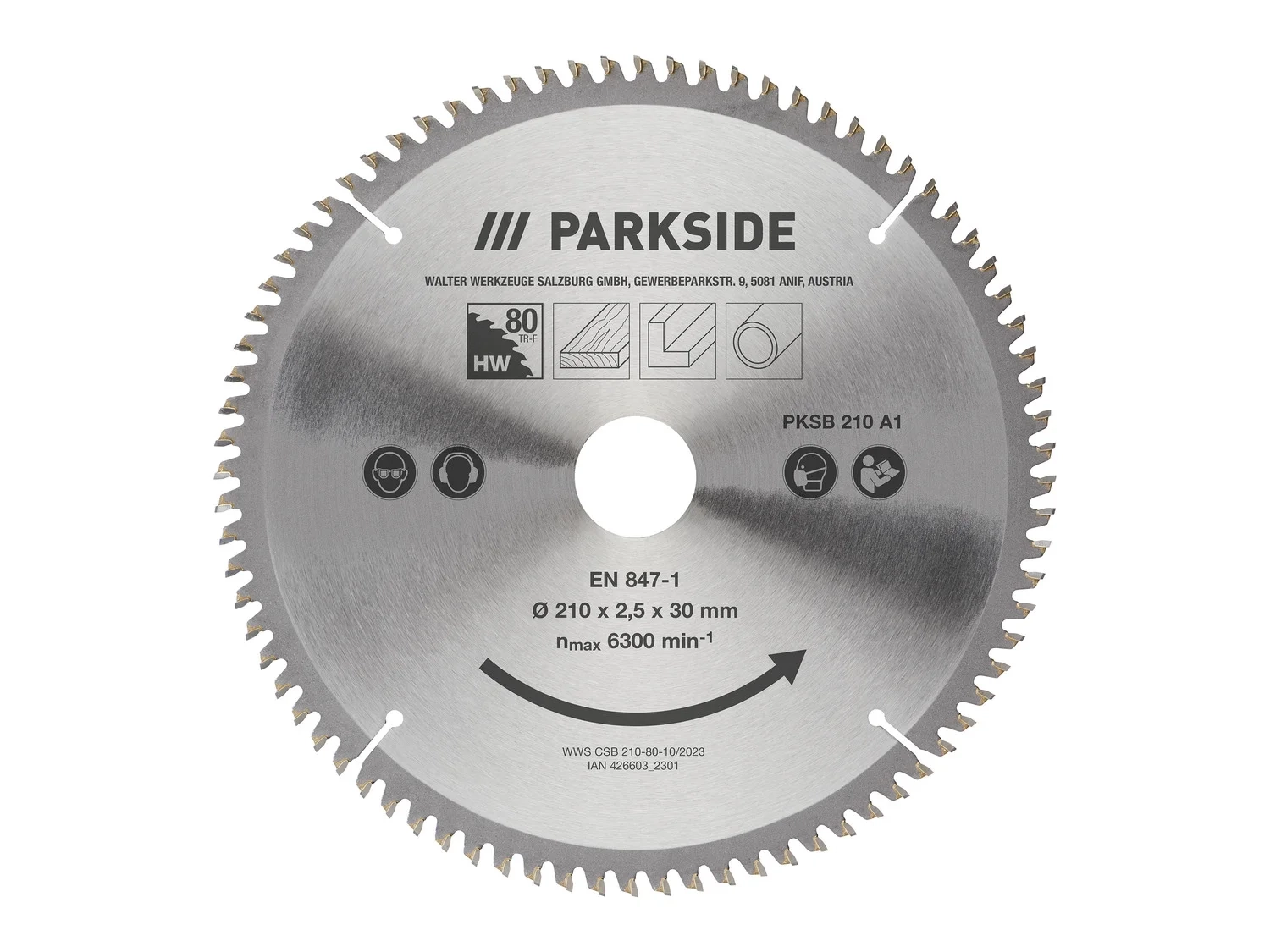 تیغه اره گرد PARKSIDE® PKSB 21048 A1، Ø 21 سانتی متر  (48دندانه)